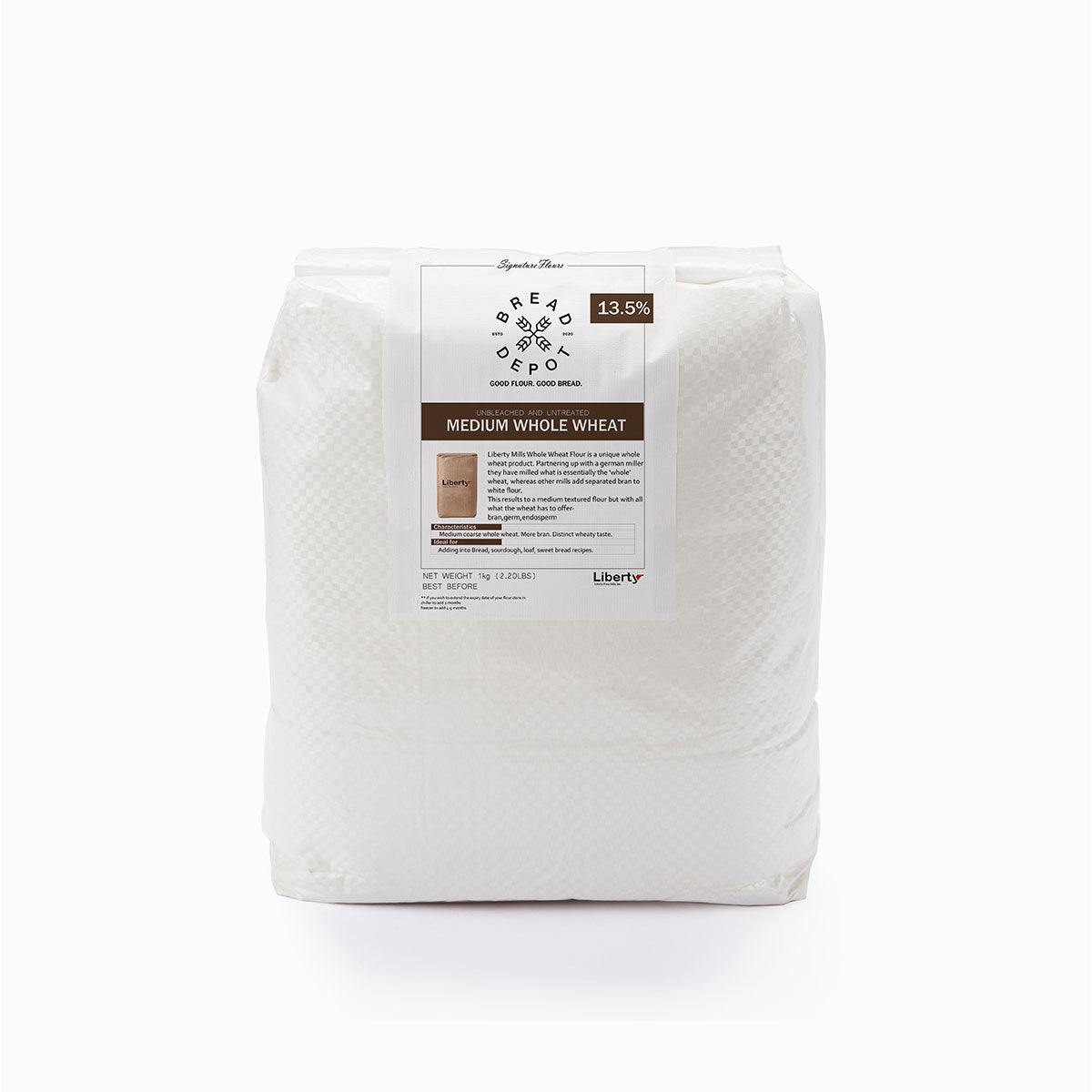 Unbleached Liberty Medium Coarse Whole Wheat Kilo